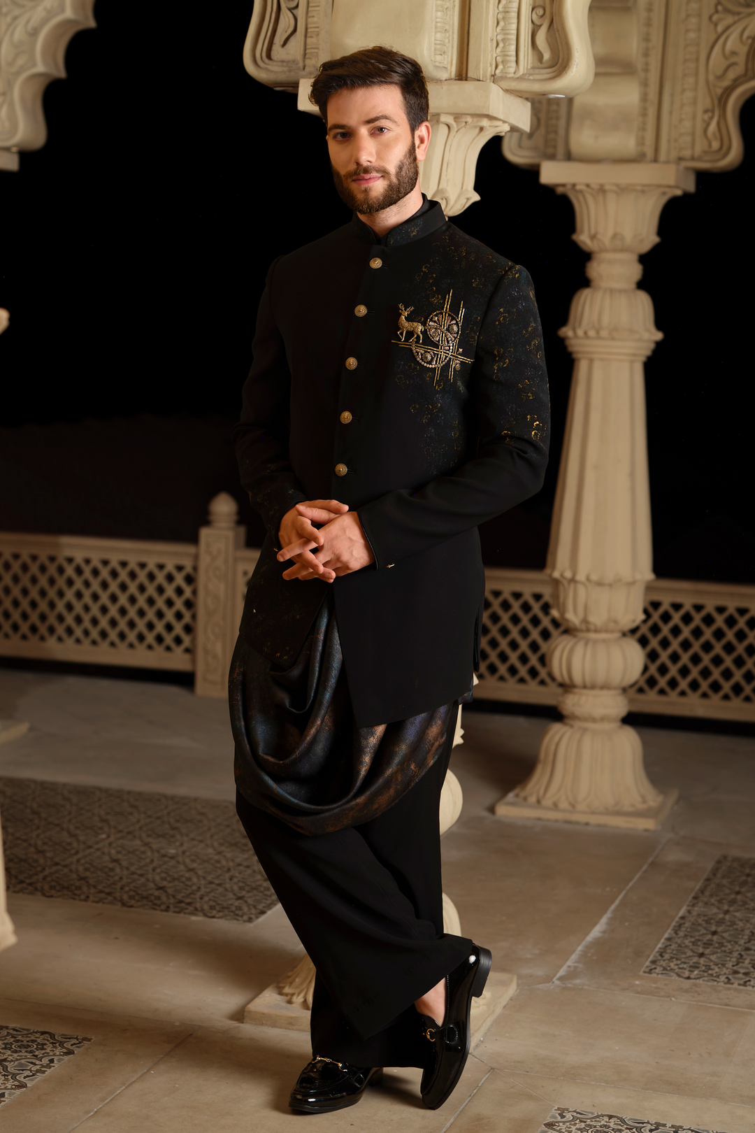 Deer Accented Cowl Indo-Western