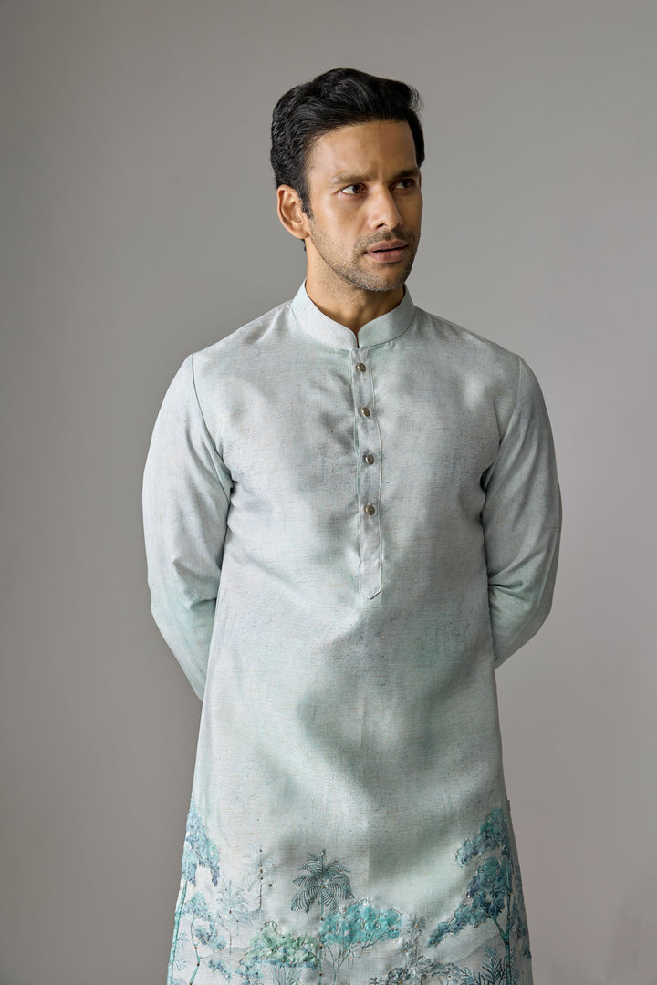 Sea Green Embellished Kurta Set