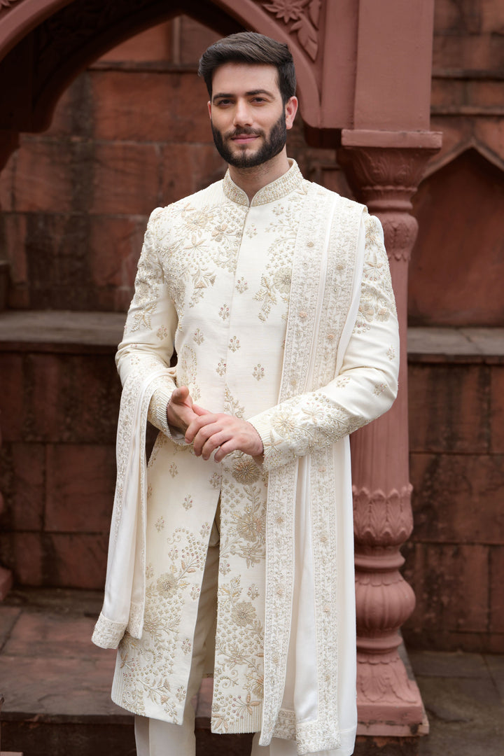 Golden Bloom Royale Sherwani
