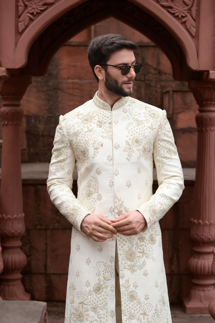 Golden Bloom Royale Sherwani