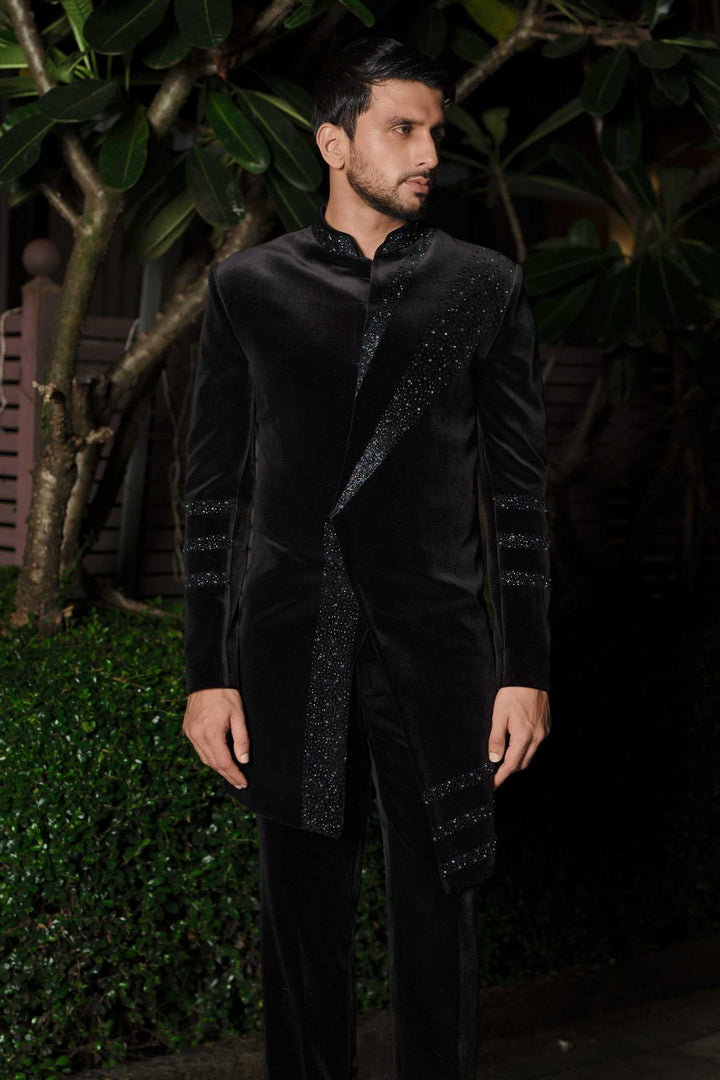 Black Prism Velvet Indo-Western