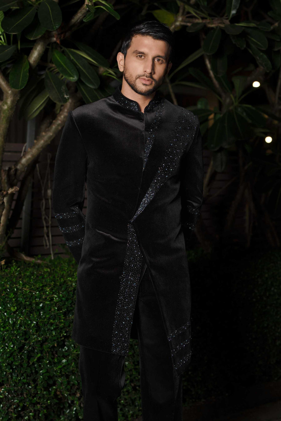 Black Prism Velvet Indo-Western