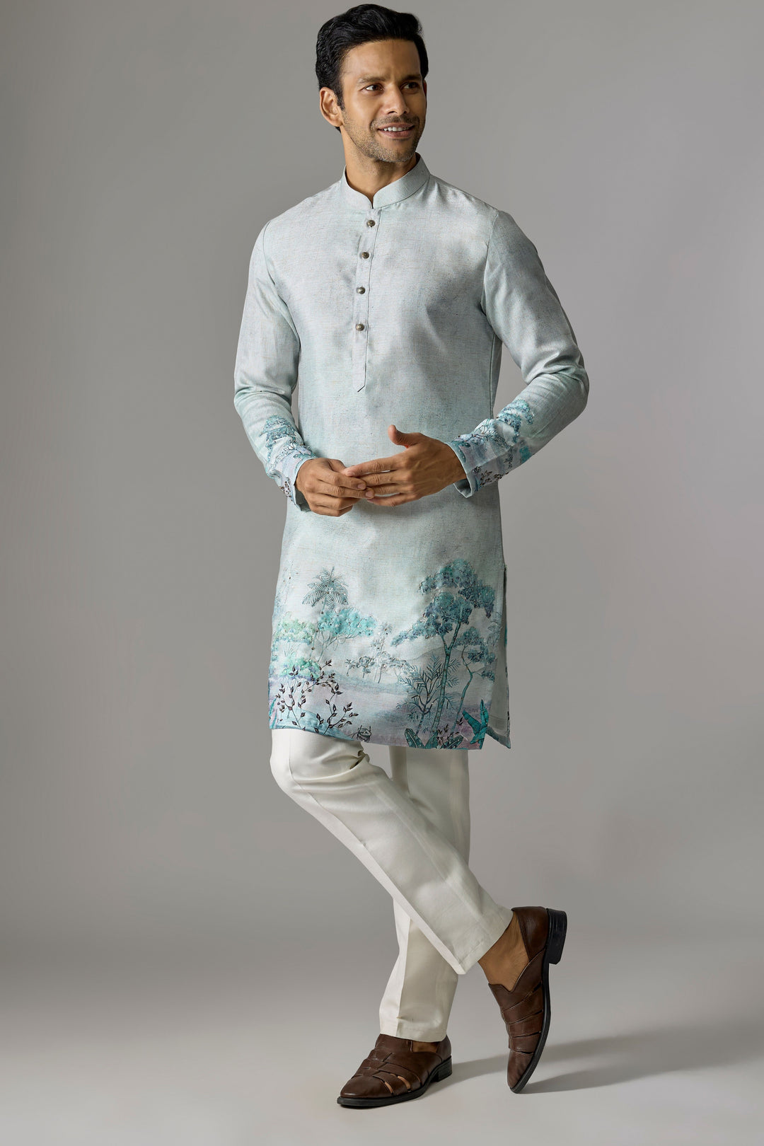 Sea Green Embellished Kurta Set