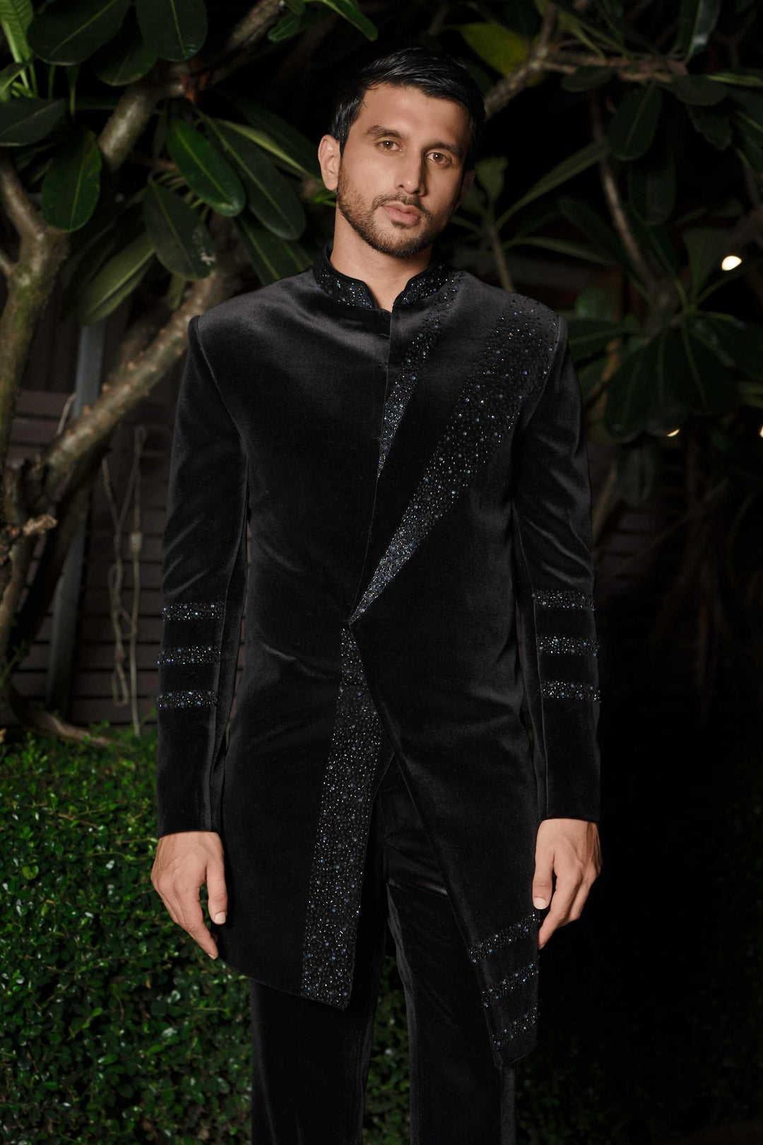 Black Prism Velvet Indo-Western