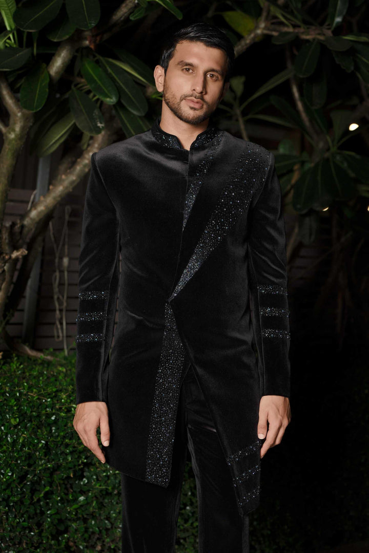 Black Prism Velvet Indo-Western