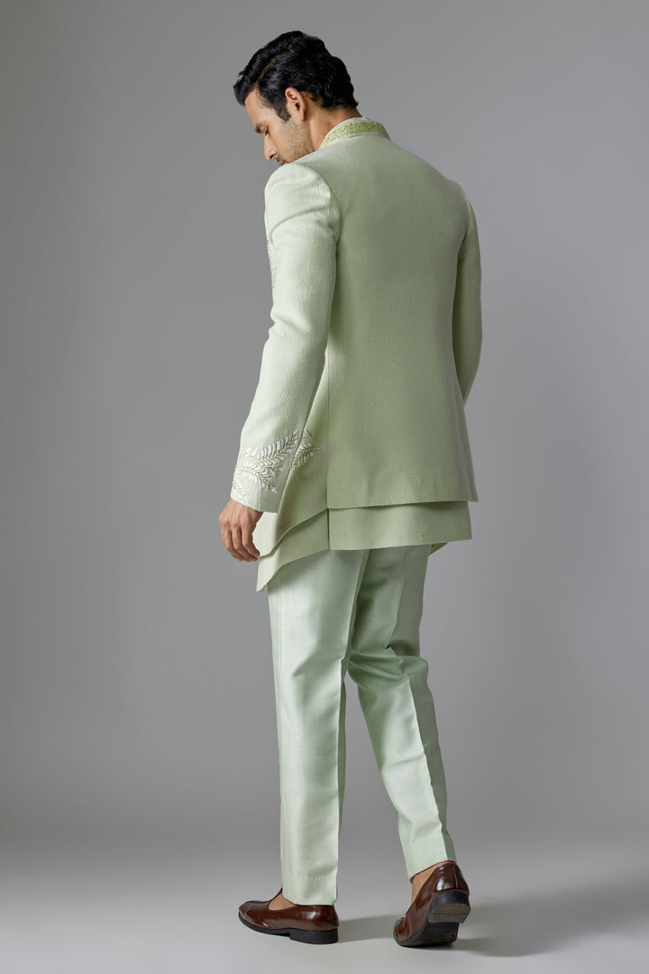 Green Pearl Thread Indo-Western