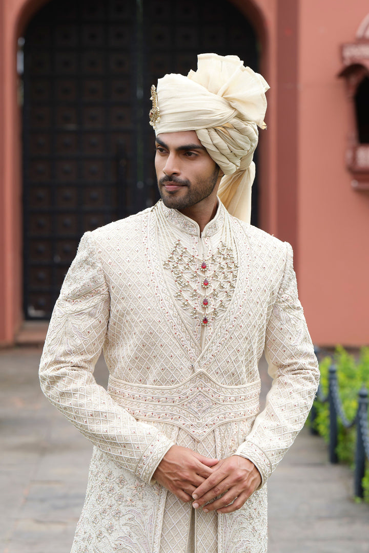 Regal Red Highlight Sherwani