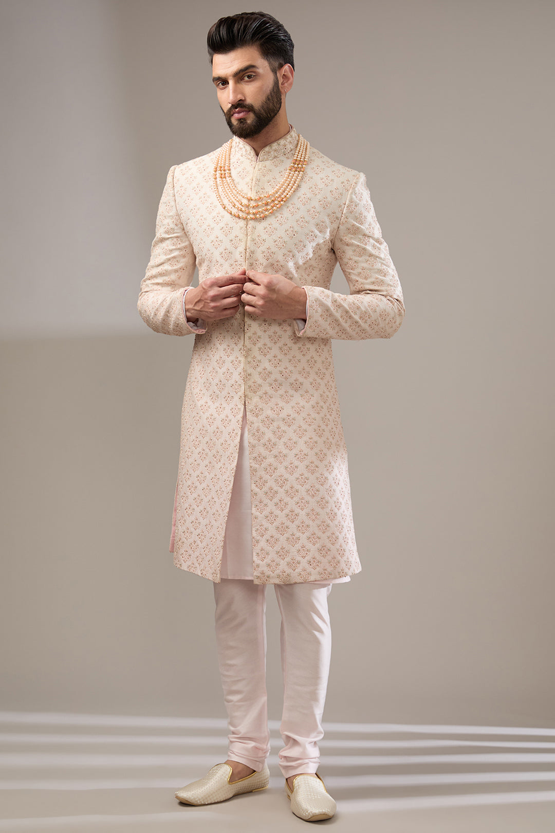 Pink Ombre Sherwani Set