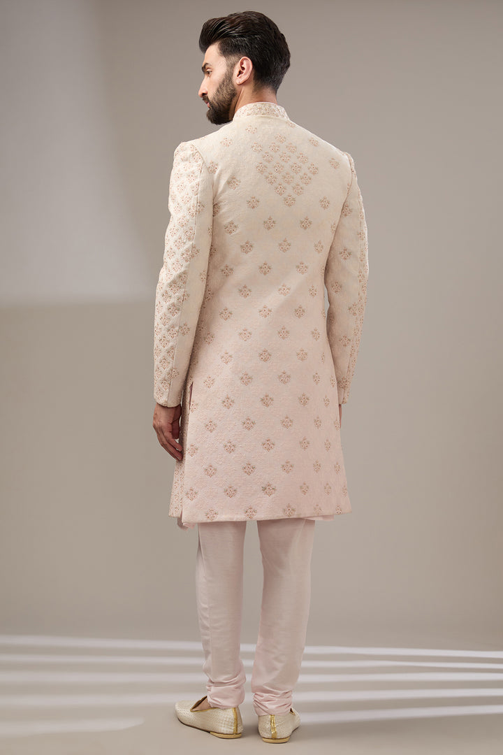 Pink Ombre Sherwani Set