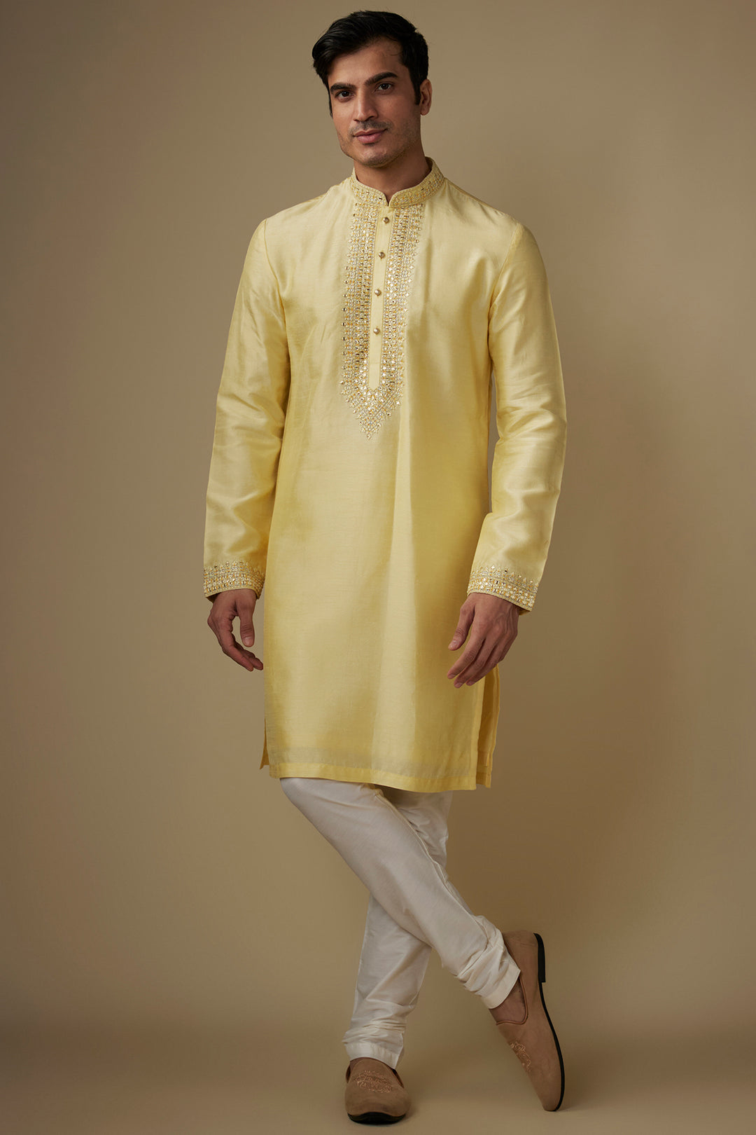 Sunlit Charm Bundi Kurta Set