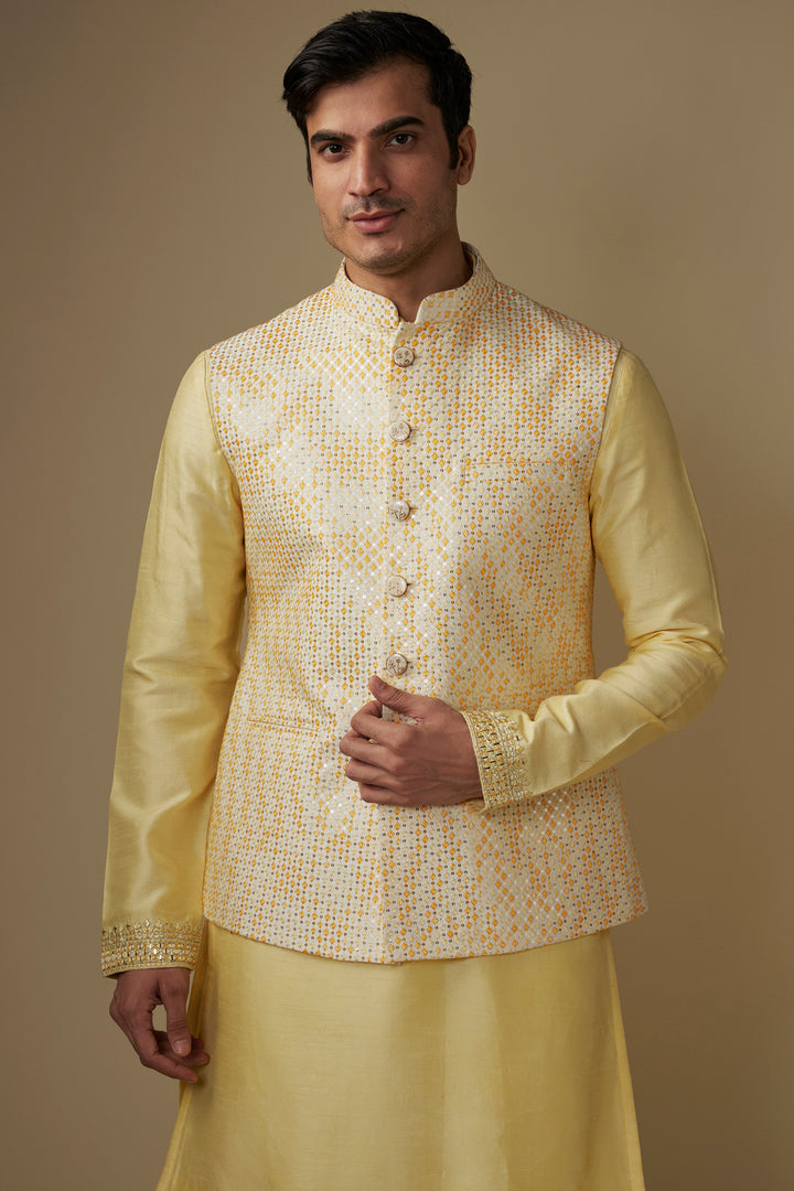 Sunlit Charm Bundi Kurta Set