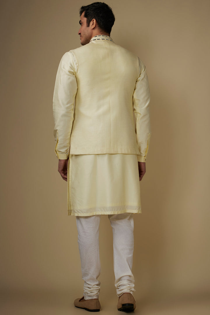 Golden Glow Bundi Kurta Set