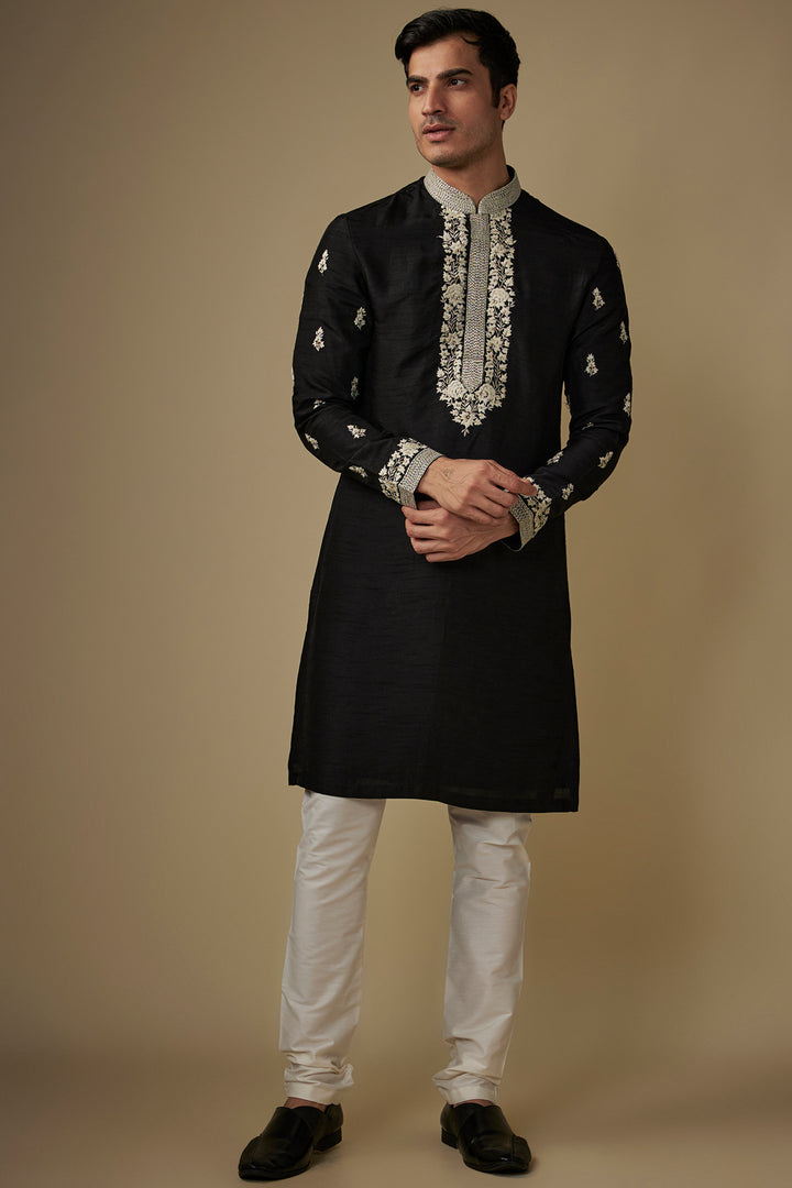 Black Elegance Kurta Set