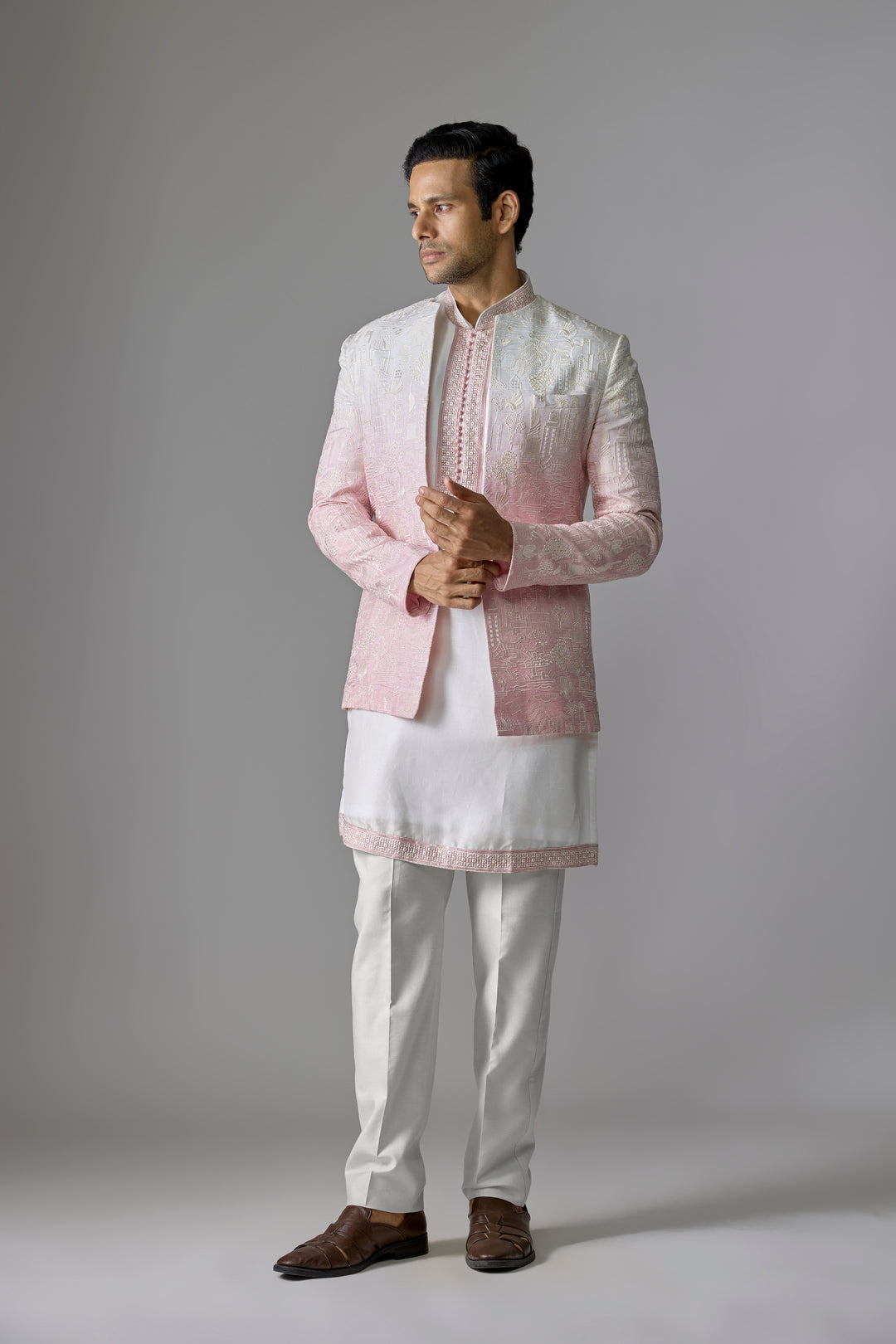 Ombre Thread Sculpt Indo-Western