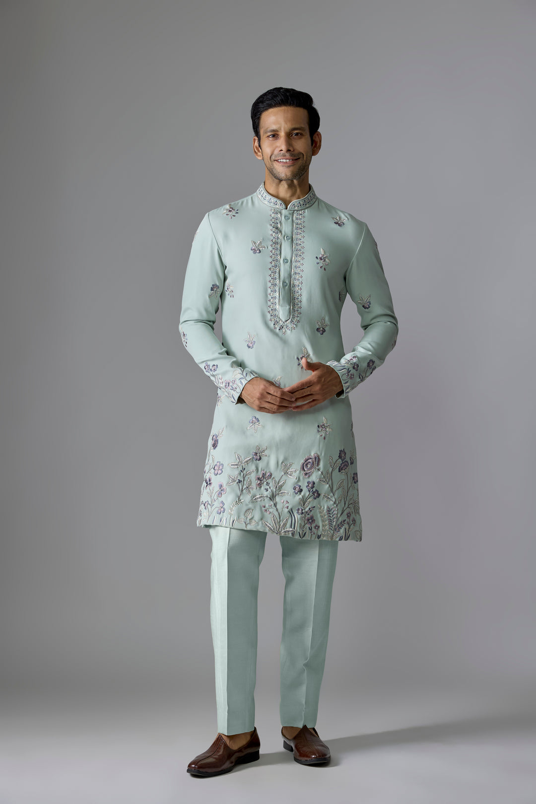 Mint Green Thread Kurta Set