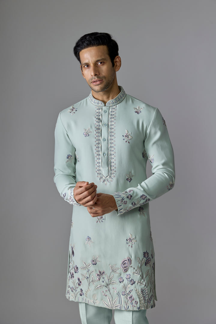 Mint Green Thread Kurta Set