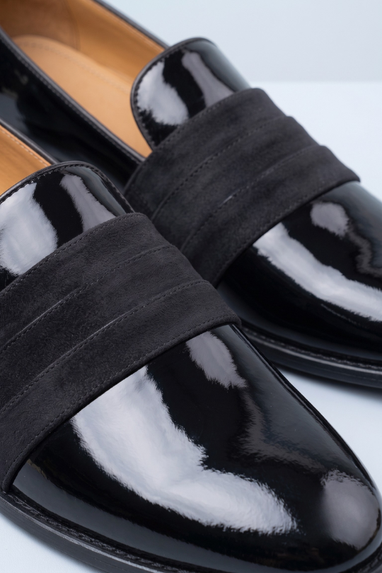 Black Multi Strap Loafers