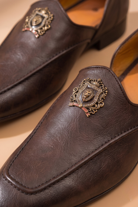 Tan Royal Badge Loafers