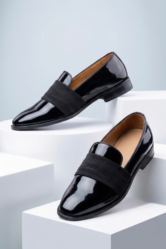 Black Multi Strap Loafers