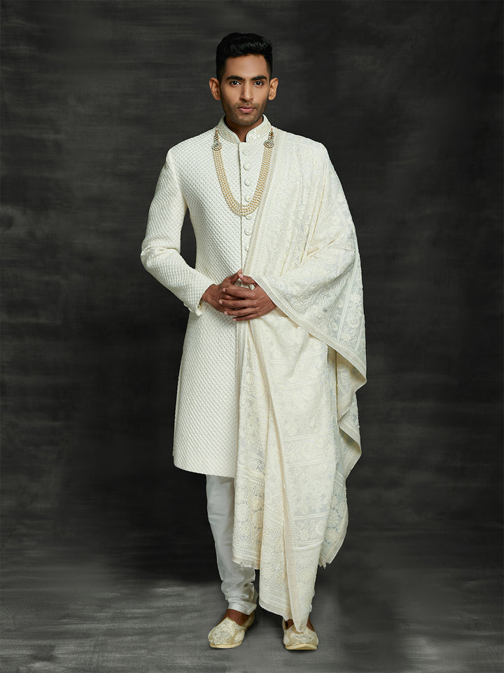 Lakhnavi sherwani for men